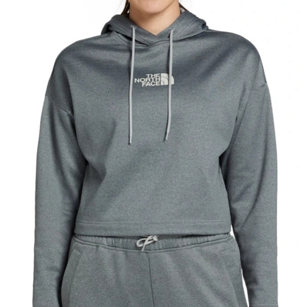 The North Face Grey Horizon Performance Hoodie Center Large Logo Size Large